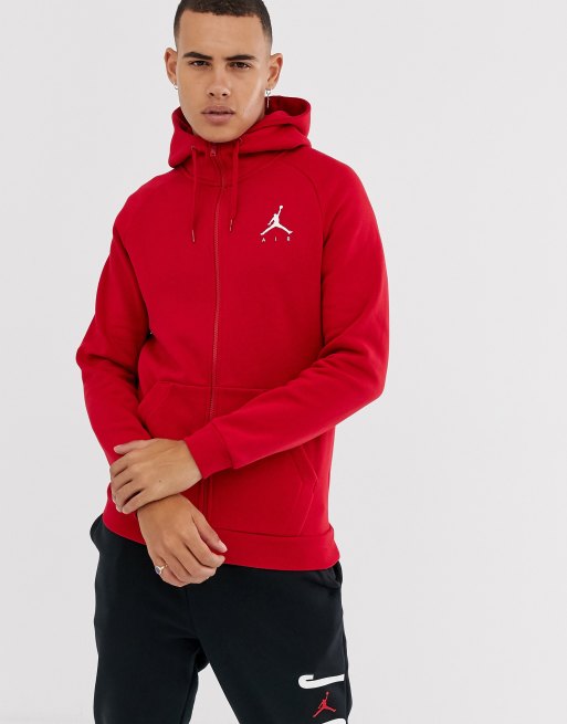 Nike Jordan Jumpman Felpa rossa con cappuccio e logo