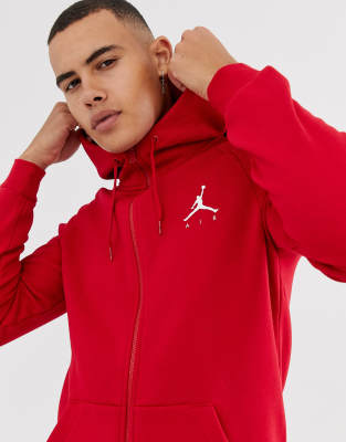 felpa jordan rossa con zip