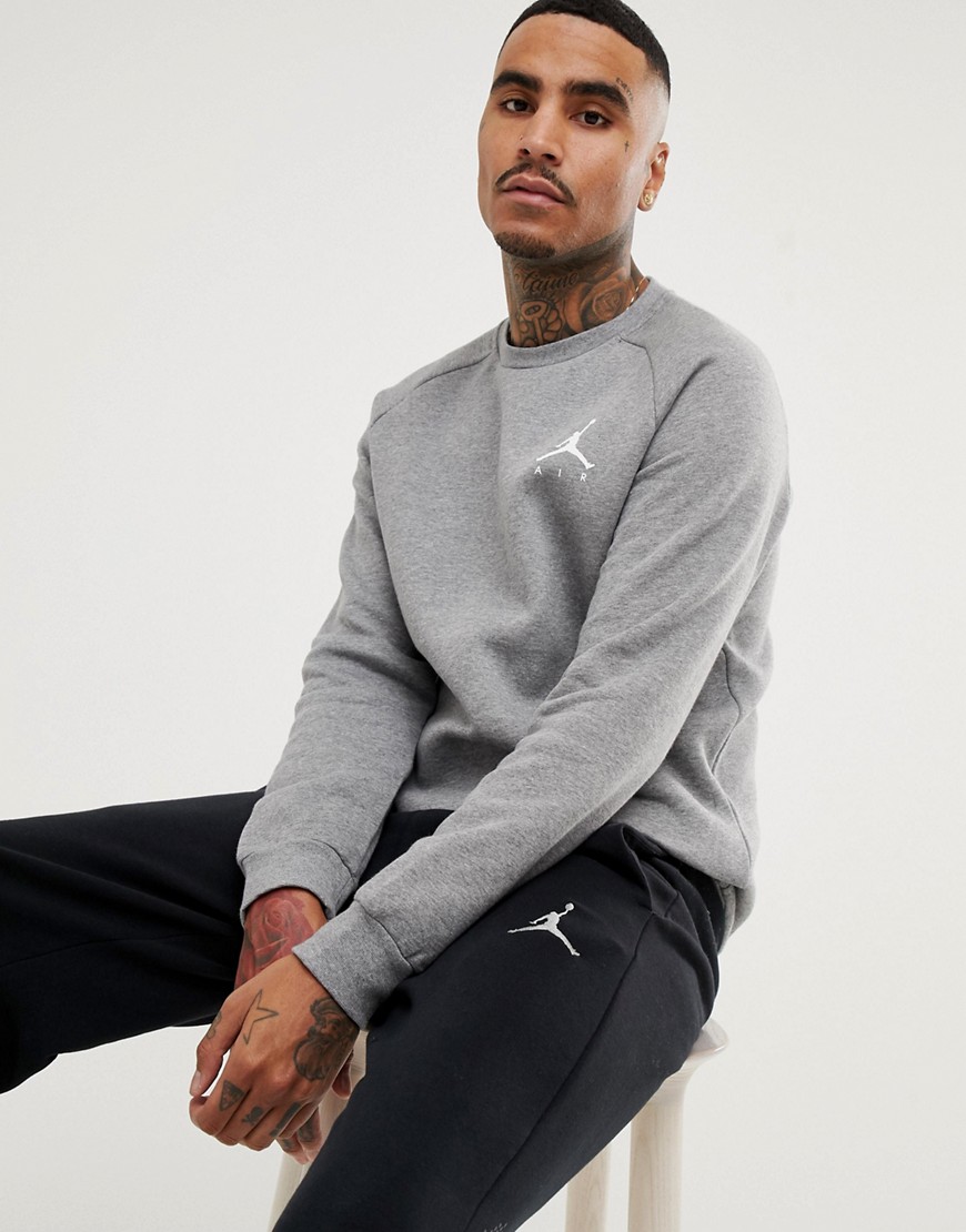 Nike Jordan Jumpman fleece crew neck in grey