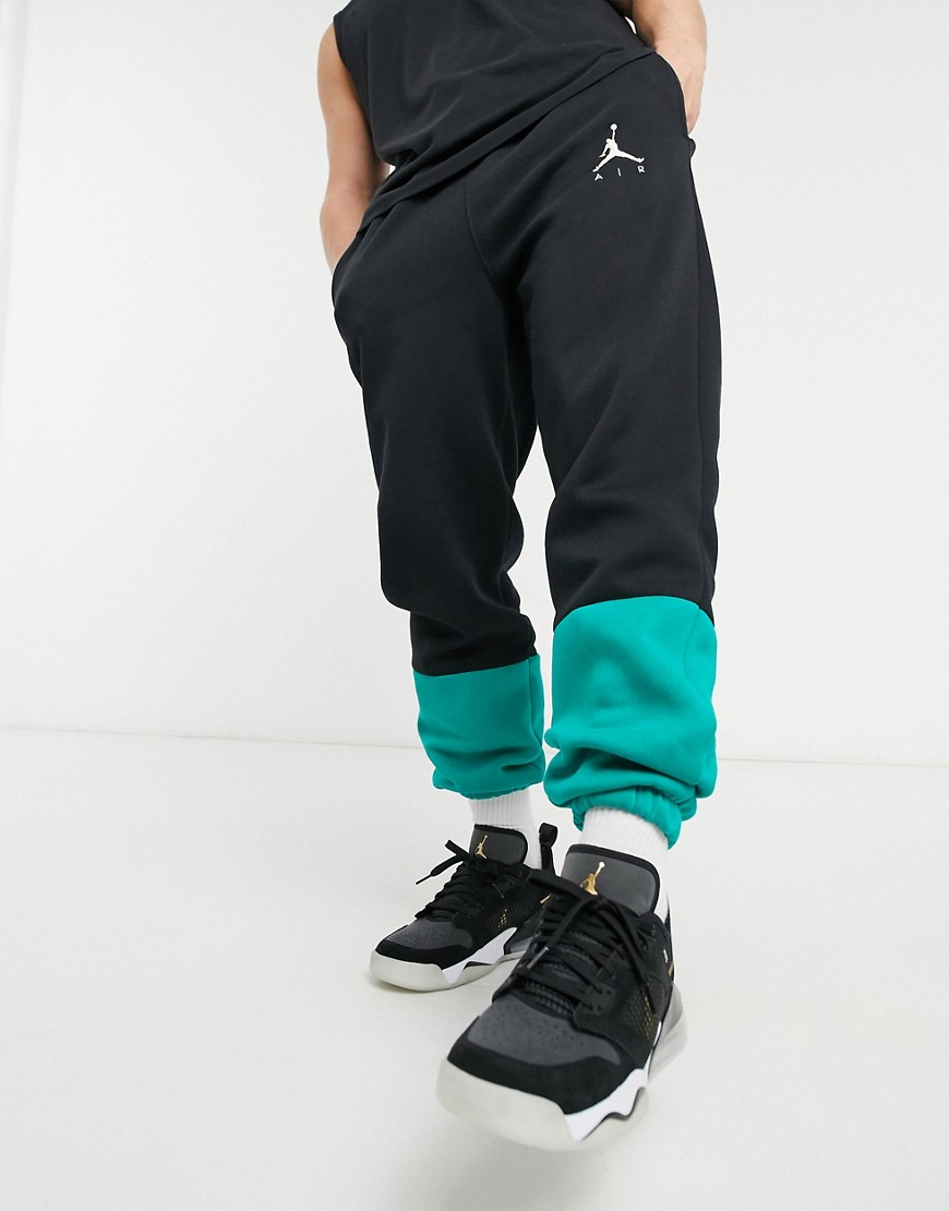 Nike – Jordan – Jumpman – Flerfärgade mjukisbyxor med muddar