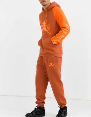 orange jordan sweatsuit