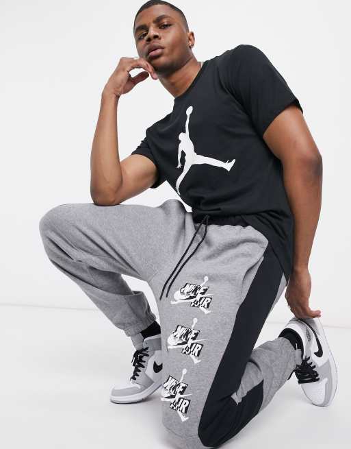 Nike Jordan Jumpman Joggers resserré aux chevilles Gris ASOS