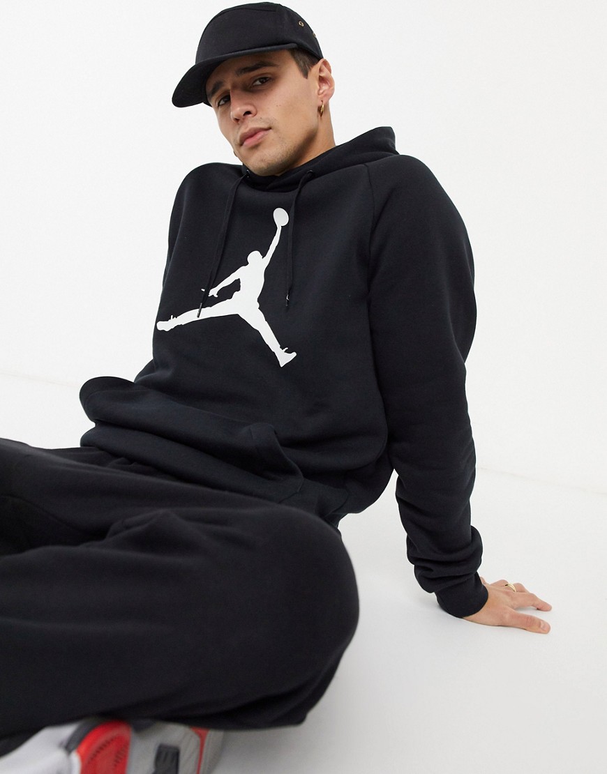 Nike Jordan Jumpman Logo Fleece Pullover Hoodie-Black