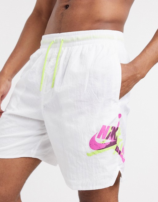 Nike Jordan Jumpman logo swim shorts in white