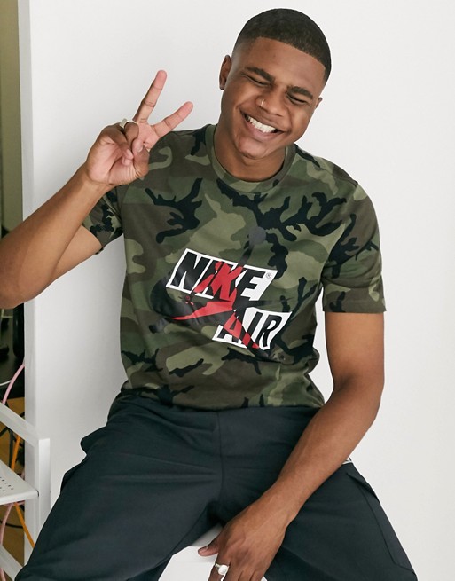 Nike Jordan Jumpman logo t-shirt in camo print
