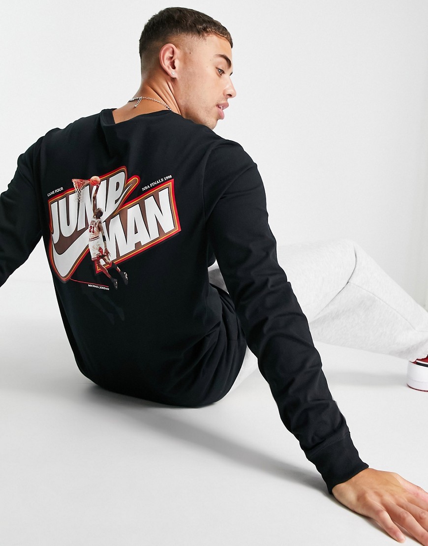 Nike Jordan Jumpman long sleeve t-shirt in black
