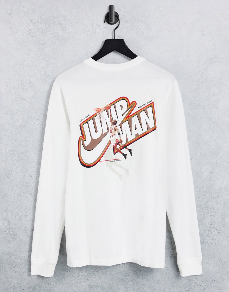 Nike Jordan Jumpman long sleeve t-shirt in white