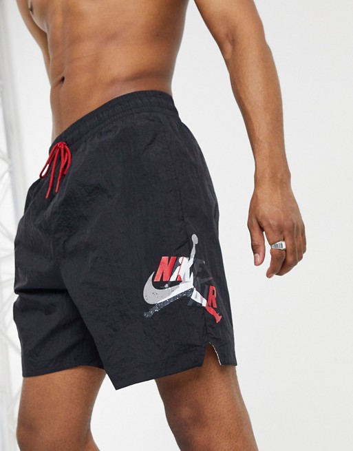 Nike Jordan Jumpman poolside swim shorts in black