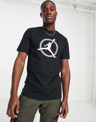 Jordan Jumpman centre logo t-shirt in black - ASOS Price Checker