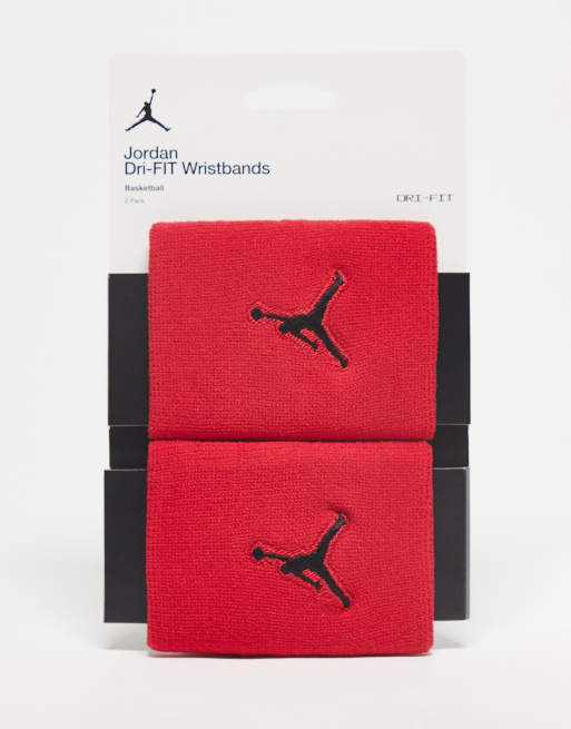 Nike Jordan Jumpman wristbands in red | ASOS