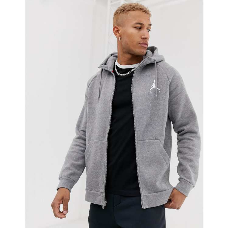 Nike Jordan Jumpman zip through hoodie in grey