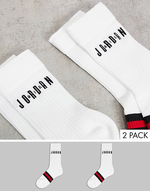 Nike Jordan Legacy 2 pack socks in white