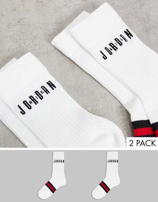 Calcetines Jordan Legacy Crew Socks 2-Pack Black/ White/ White