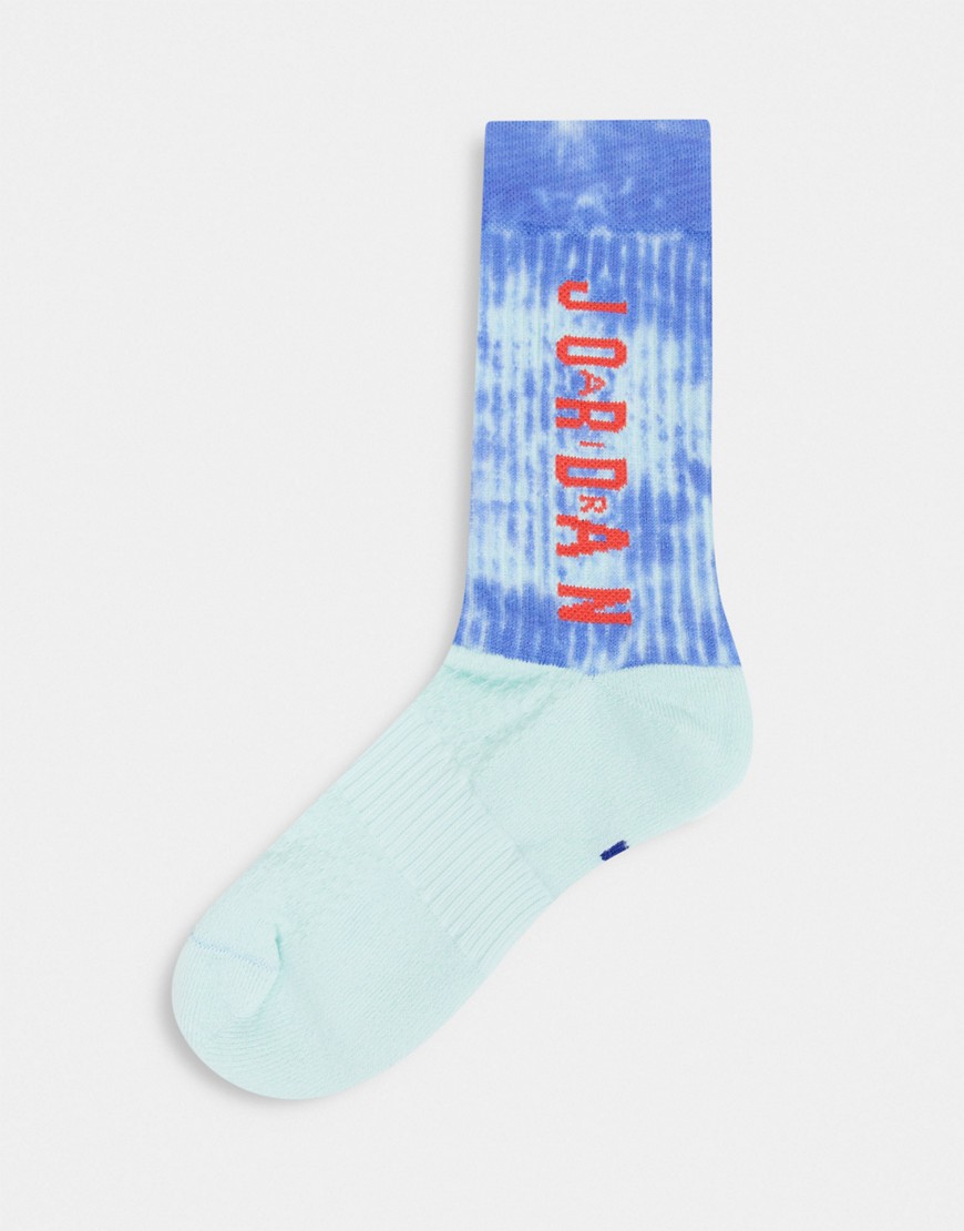 Nike Jordan - Legacy DNA - Tie-dye sokken in lichtblauw