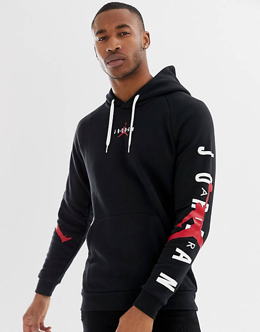 Nike Jordan Logo Pullover Hoodie In Black AT4911-010 | ASOS