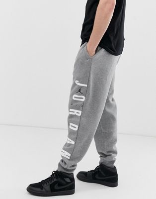 Nike Jordan Logo Skinny Joggers In Grey 