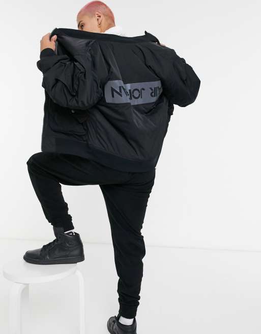 Nike Jordan Ma 1 Bomber Jacket In Black Asos