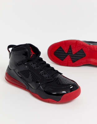 jordan nike black and red