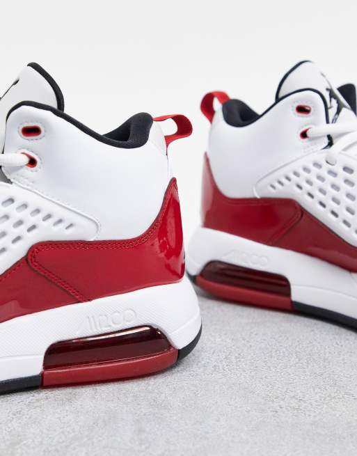 Nike – Jordan Maxim 200 – Vita och röda sneakers, 3 av 4