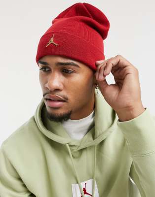 Nike Jordan Metal Jumpman beanie in red 