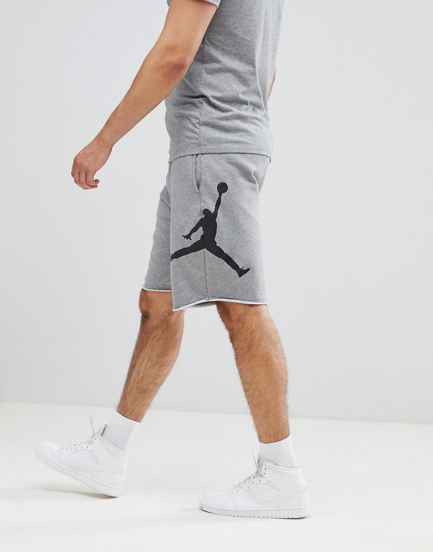 Nike Jordan - Pantaloncini con logo Jumpman grigi-Grigio