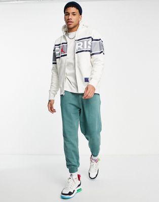 Jordan Paris Saint-Germain zip up hoodie in white