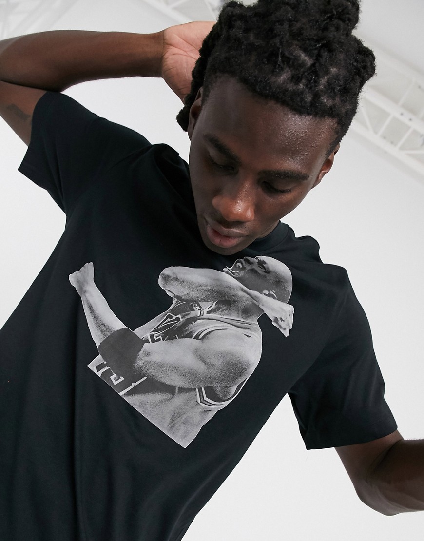 Nike Jordan photo print t-shirt in black