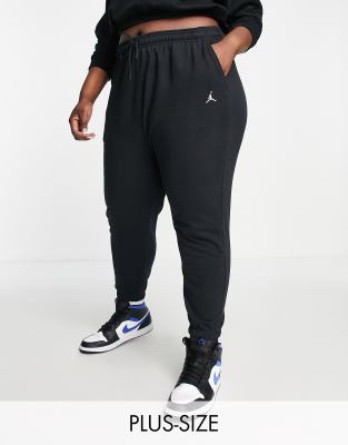 Jordan Nike  Plus Essentials Cuffed Fleece Sweatpants In Black - Black