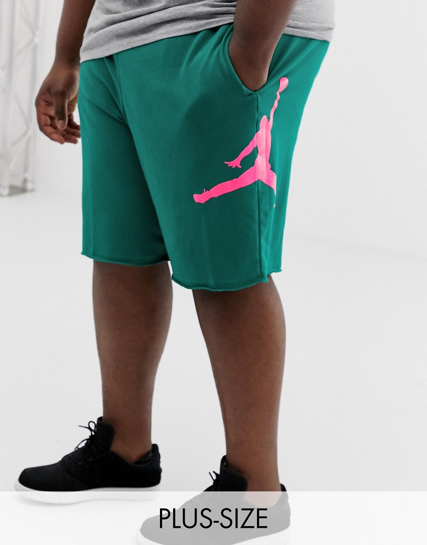 Nike - Jordan Plus - Pantaloncini in jersey verde azzurro-Blu