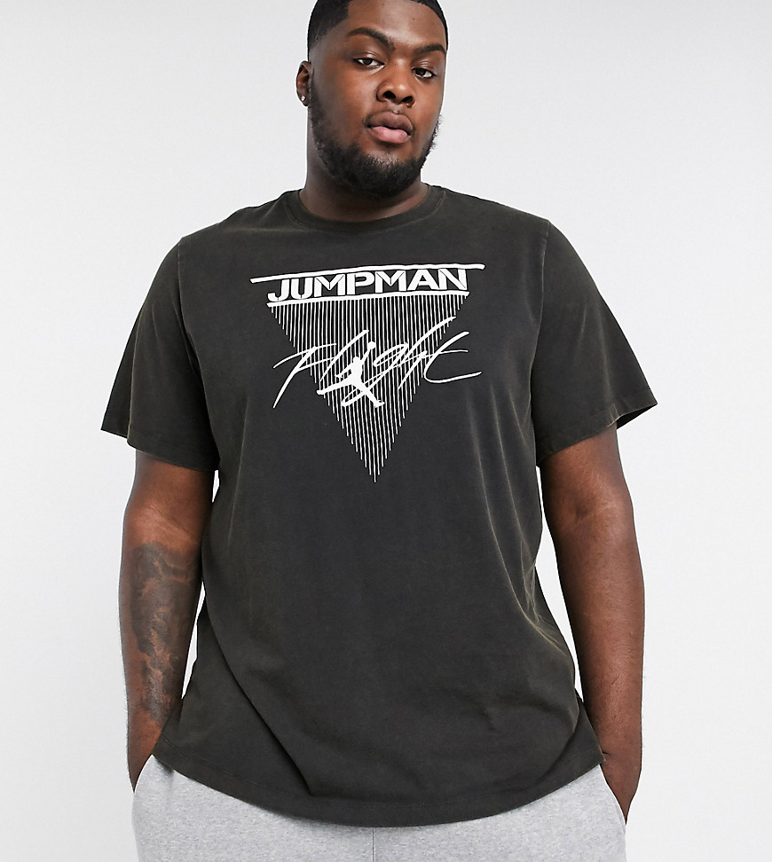Nike — Jordan Plus — Sort T-shirt med Jumpmn Flight-logo