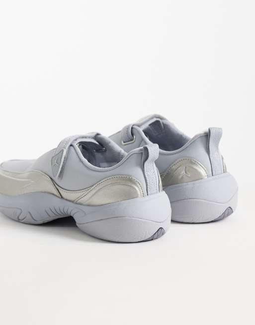 Nike Jordan Pointe ballet flats in silver and gray, 2 of 5