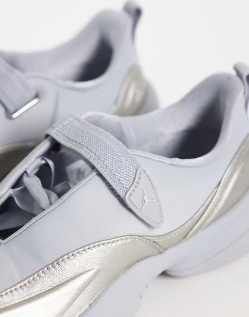 Nike Jordan Pointe ballet flats in silver and gray, 4 of 5