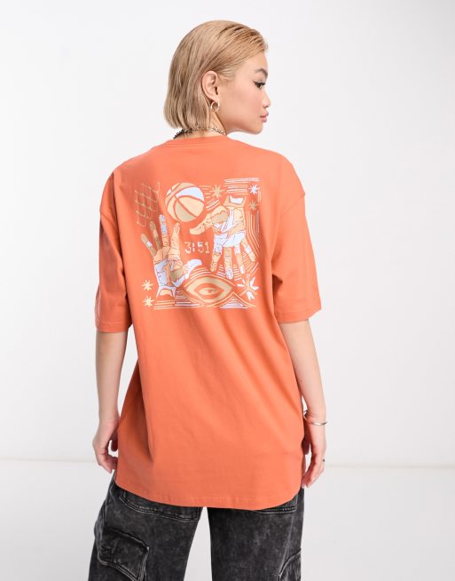 Nike Jordan printed t shirt in orange ASOS