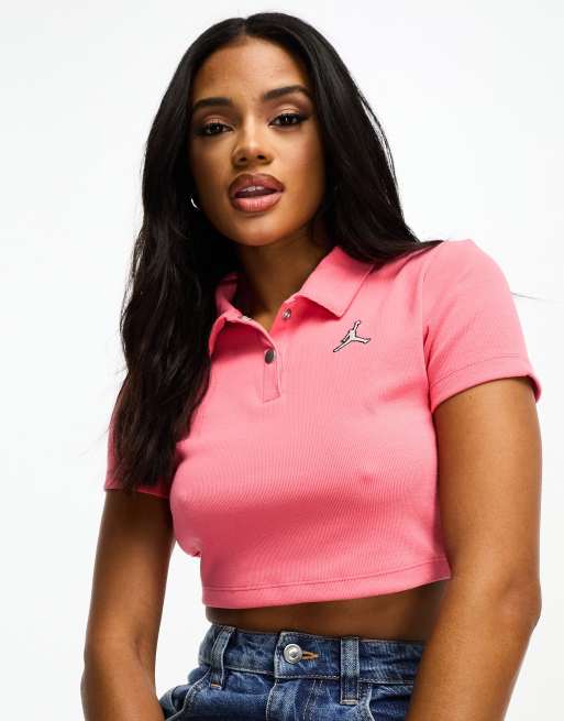 Pink polo 2024 crop top