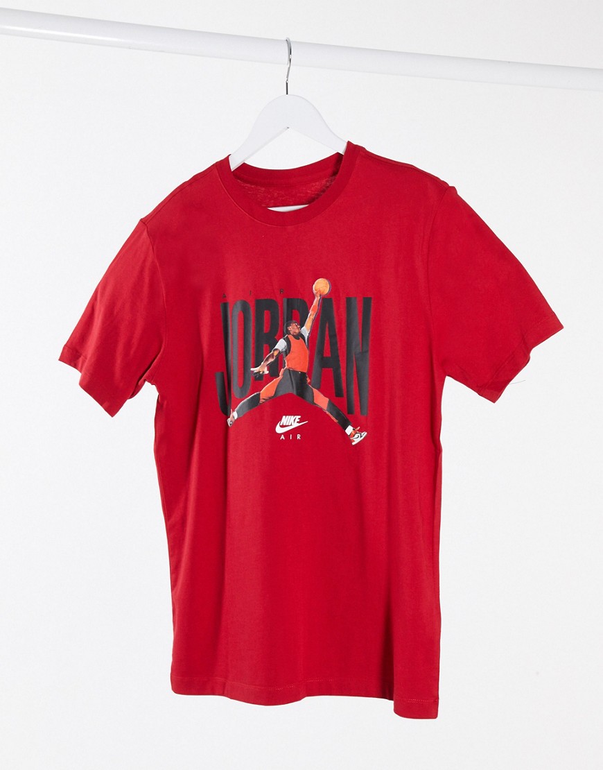 Nike – Jordan – Röd t-shirt med Jumpman-logga