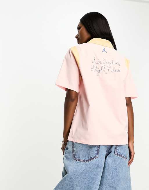 Pink air jordan best sale shirt