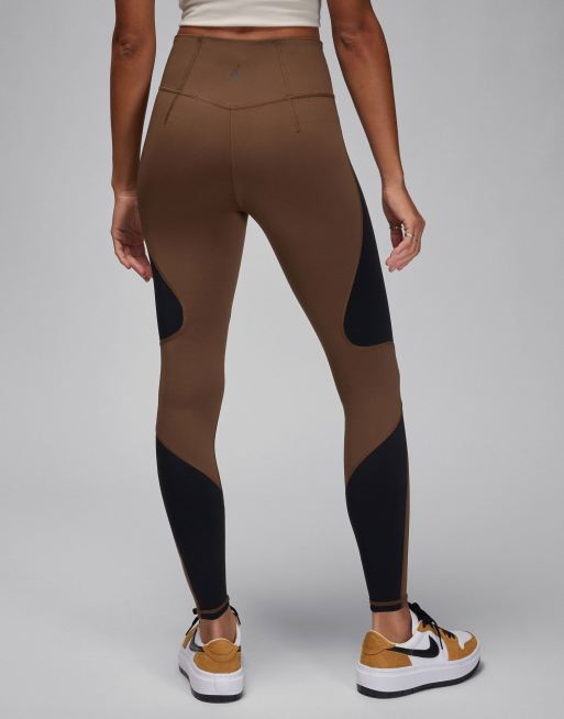 Nike Jordan Sport contoured legging in brown