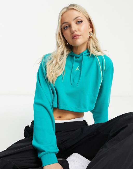 Nike Jordan Sport cropped fleece hoodie in emerald