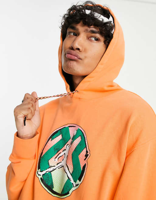 Orange shop jordan sweatshirt