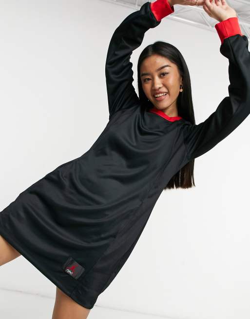 Red and black store nike dress