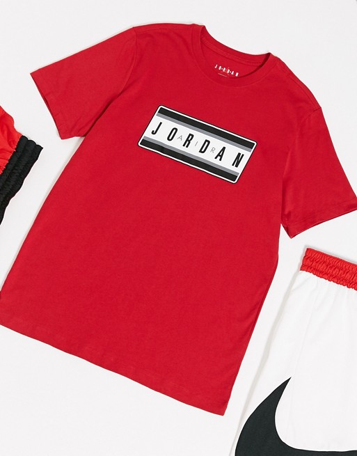 Nike Jordan sticker t-shirt in red