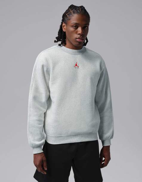 Nike Jordan sweat-shirt col rond Brooklyn gris - view 1