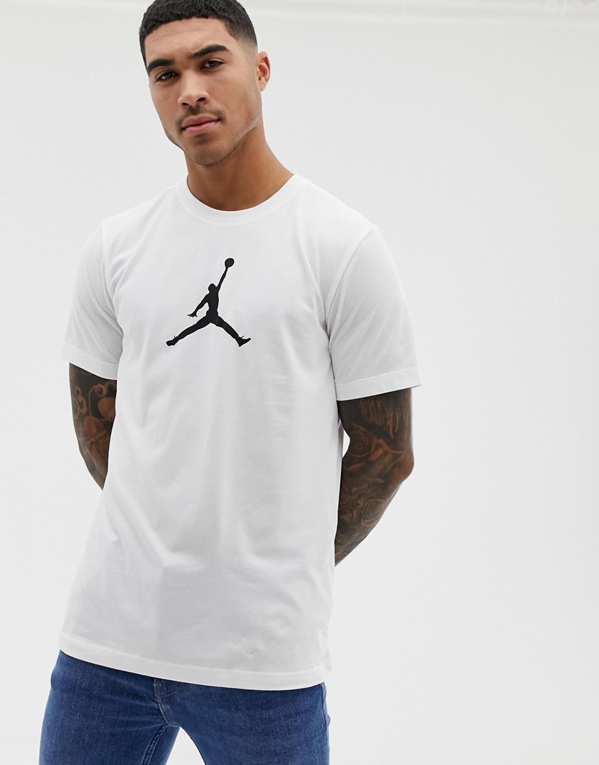 Nike Jordan - T-shirt bianca con logo iconico-Bianco