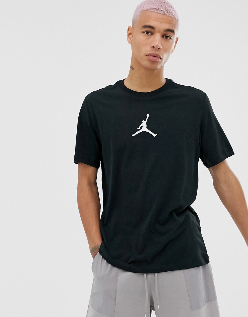 Nike Jordan - T-shirt con logo Jumpman nera-Nero