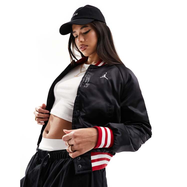 Nike Jordan varsity jacket in black