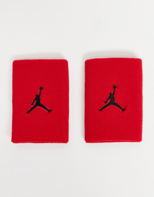Nike Jordan wristbands in red ASOS