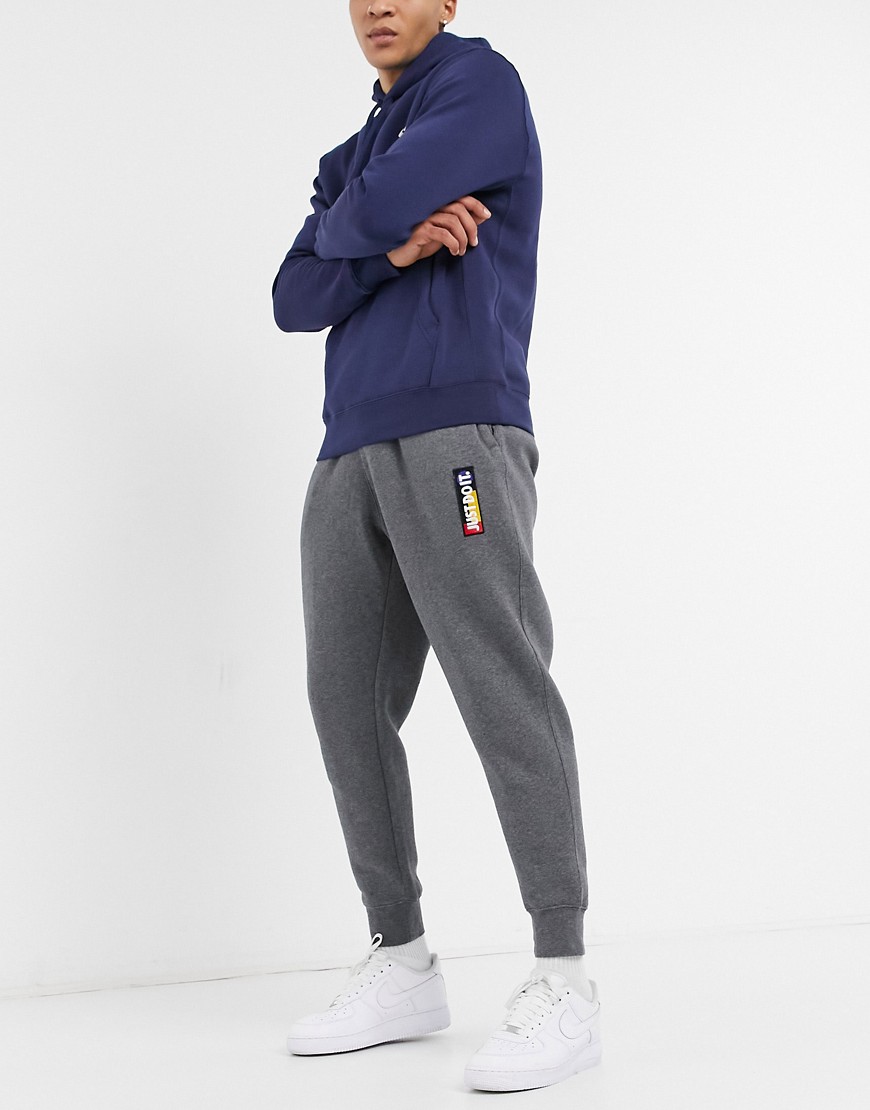 Nike Just Do It 365 cuffed sweatpants in charcoal heather-Grey