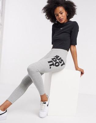 Nike Just do it 7/8 leggings in grey | ASOS