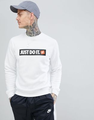 just do it white sweatshirt