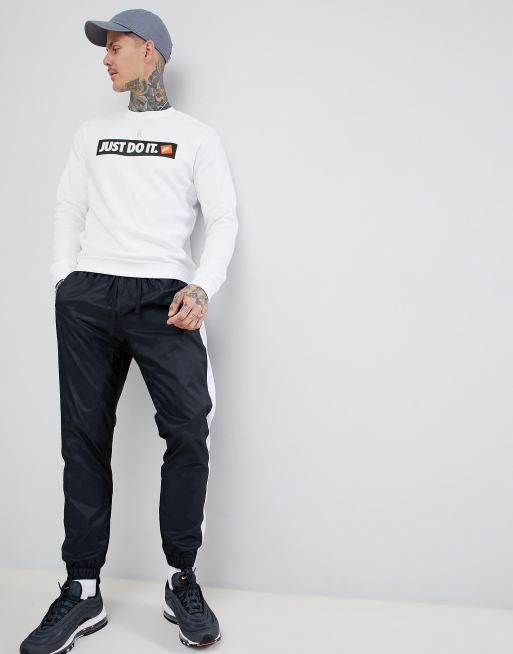 Nike Just Do It Box Logo Sweatshirt In White 928699 100